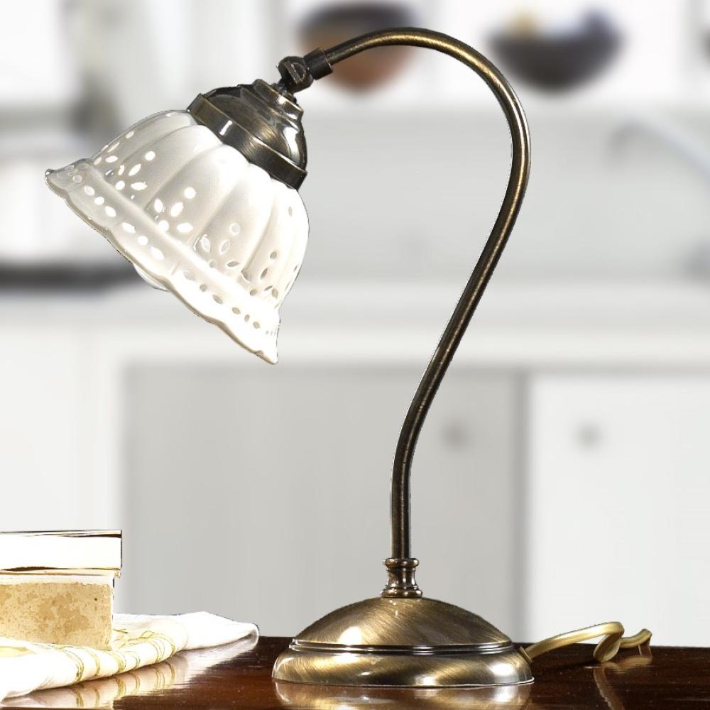 mediteranska klasicka medena stolna lampa luster keramicka burra s dierami cipkovana spalna nocny stolik pracovna izba kuchyna obyvacka jedalen zavesenie gazdovska med vintage lampy lameridiana.jpg
